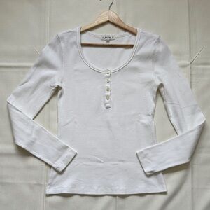 Alex Mill Ribbed Long Sleeve Top